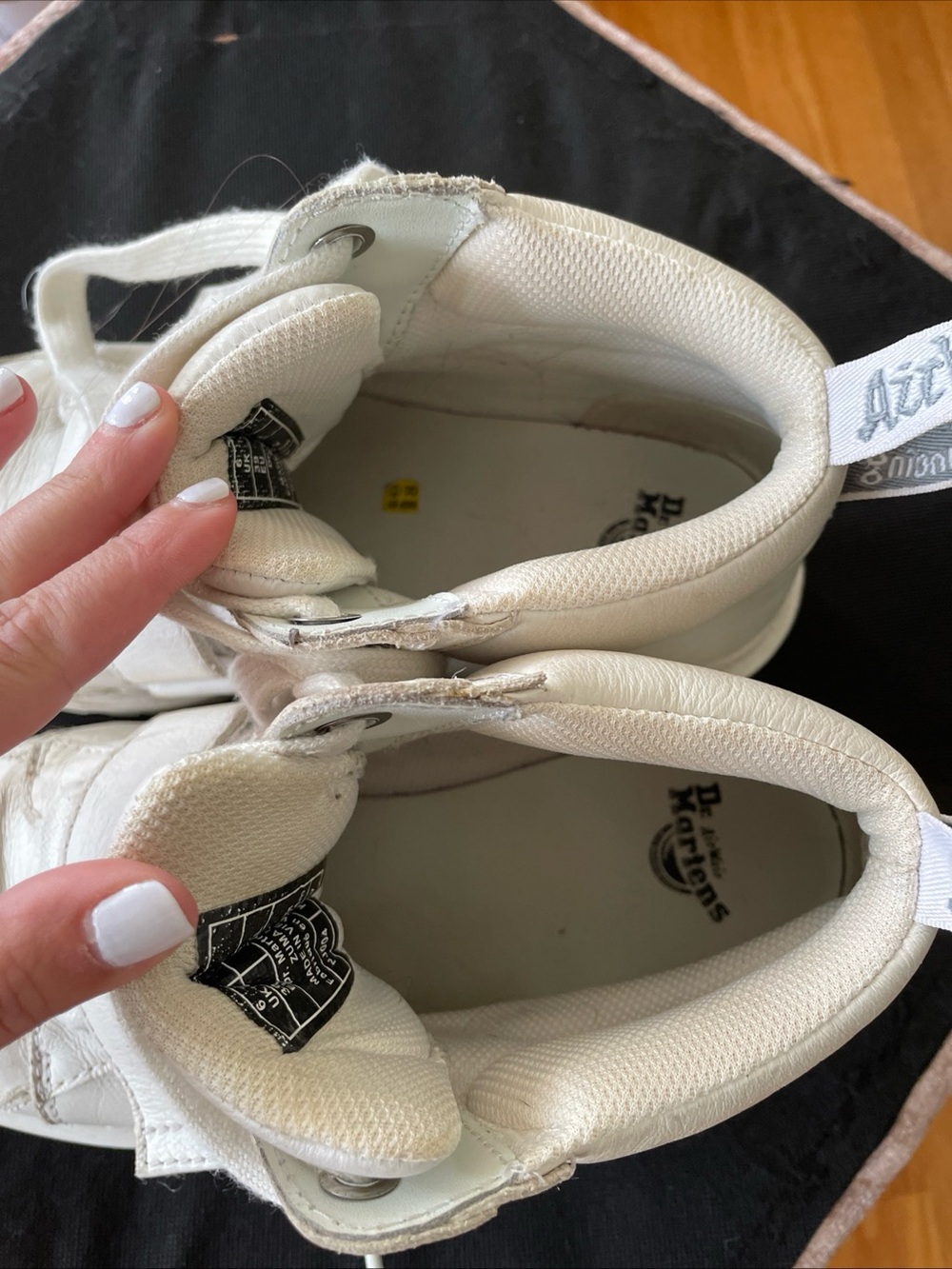 Dr Martens Zuma Mono White Leather Chunky Bex Strap Boots Size UK6 US8 - Picture 5 of 11